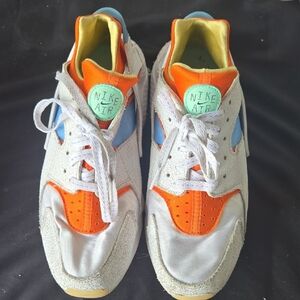 Nike Womens Sneakers - Orange, Blue, and White